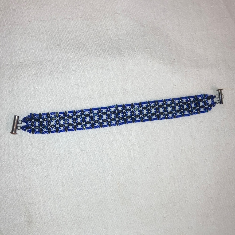 Blue Beaded Bracelet